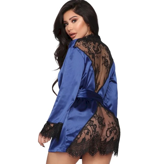 Women Fashion Sexy Perspective Lace Lace-Up Bathrobe Pajamas Women Fashion Sexy Perspective Lace Lace-Up Bathrobe Pajamas