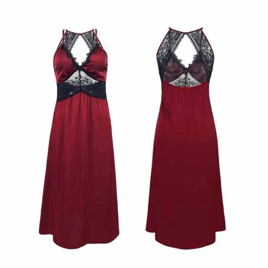 Women Fashion Sexy V-Neck Lace Backless Sleepwear Women Fashion Sexy V-Neck Lace Backless Sleepwear